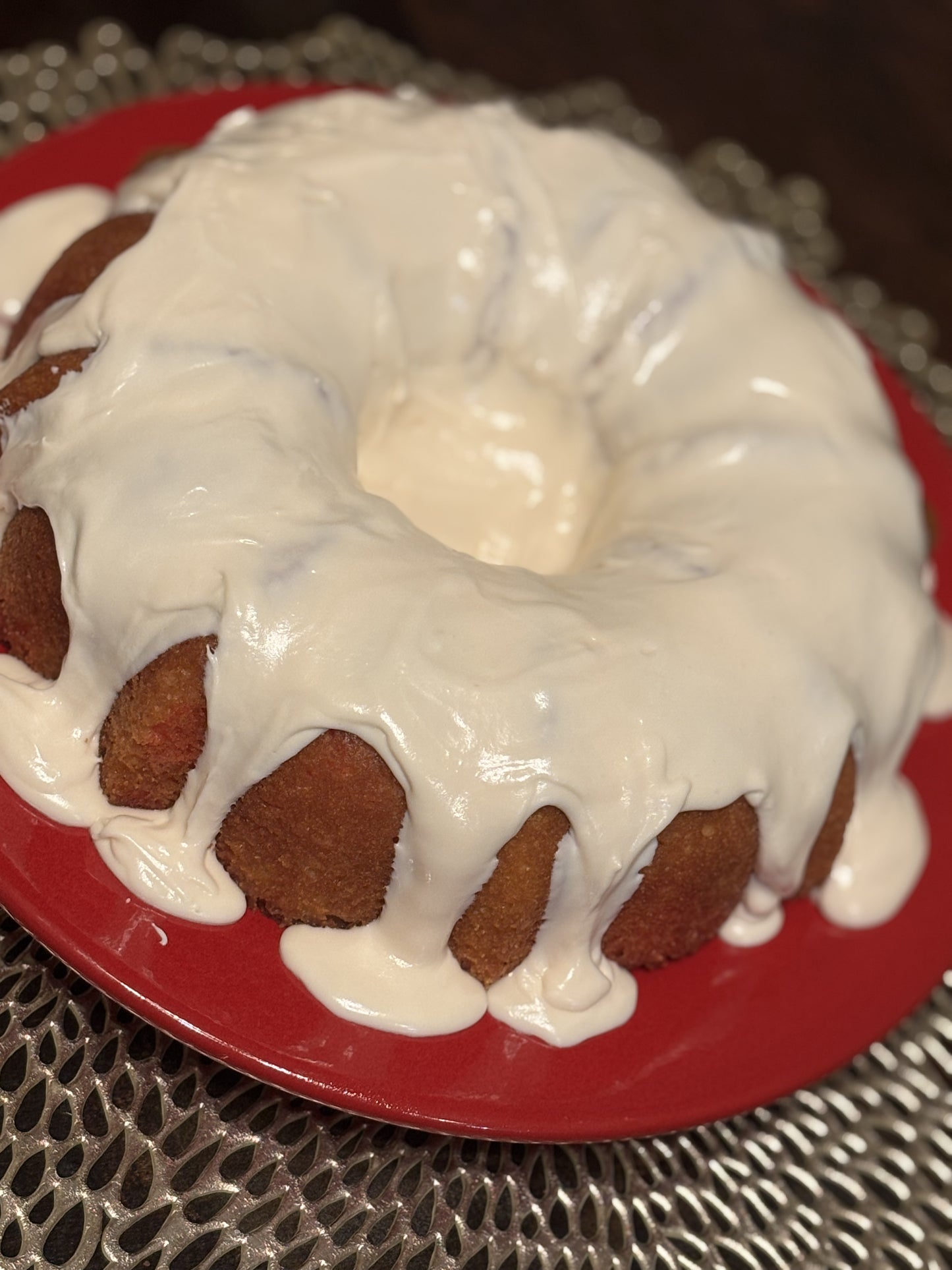 Red velvet (marble swirl) pound cake